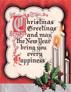 Christmas greeting illuminated
